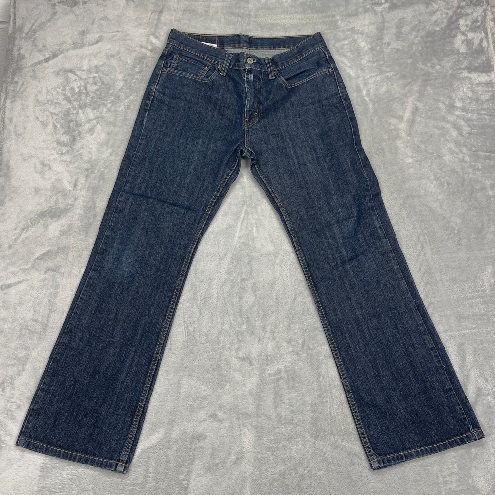 Levi's Jeans Mens 32x34 (32x30) Blue Denim 527 Dark Wash Americana Slim Bootcut